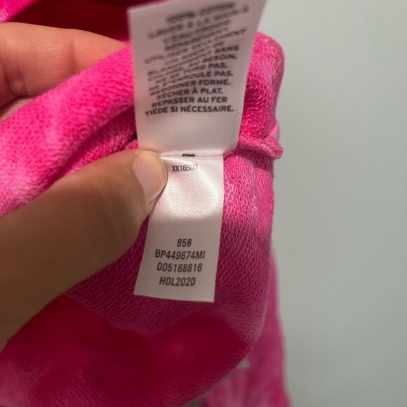 BP Tie Dye Pink Cropped Long Sleeve Light Sweatshirt S NWT - Picture 6 of 7